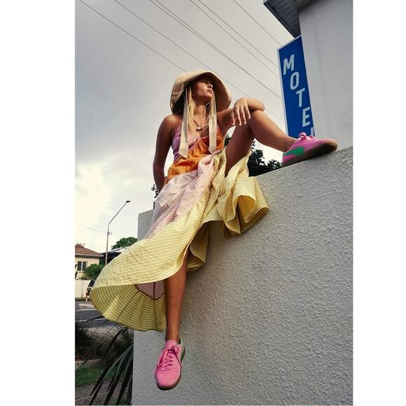 Free People Bohemian Beach Summer What Love Is Maxi Dress Size Large Sundress - Picture 12 of 16